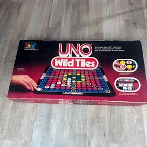 Vintage 1984 Uno Wild Tiles Board Game Classic Strategy 99% Complete